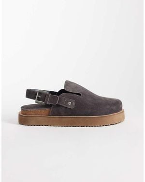 Walk London Barca Clog Mule - Brown