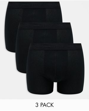 Only & Sons Pack De 3 Calzoncillos Negros De