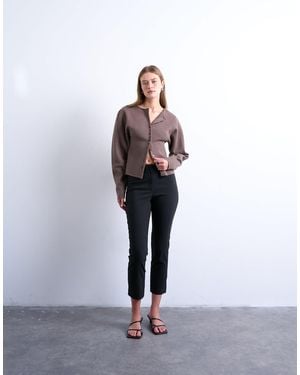 TOPSHOP Bengaline 3/4 Length Capri - White