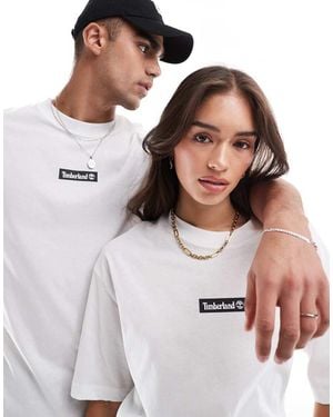 Timberland Oversized T-shirt With Central Logo - White
