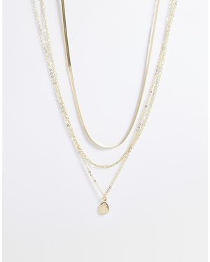 Pieces Collier superposé - Blanc