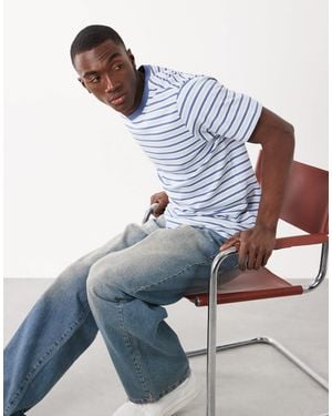 Threadbare Short Sleeve Stripe T-shirt - Blue
