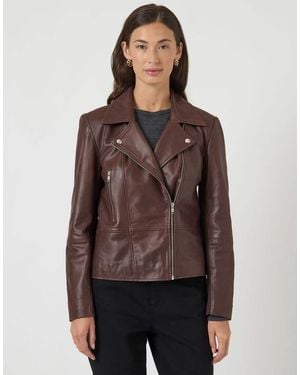 Y.A.S Biker Jacket - Brown