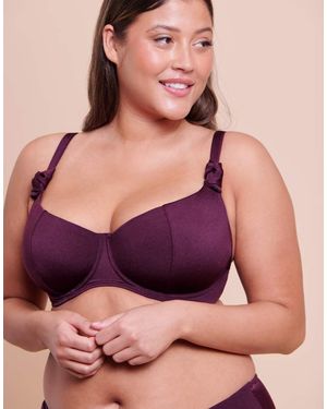 Curvy Kate Beach Bliss Scooped Balcony Bikini Top - Purple