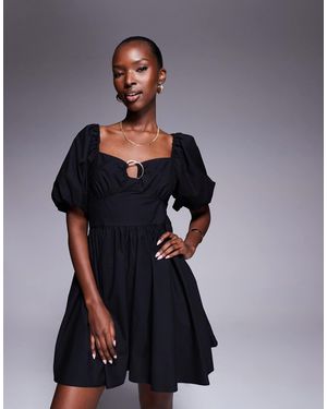 River Island – minikleid aus popeline - Grau