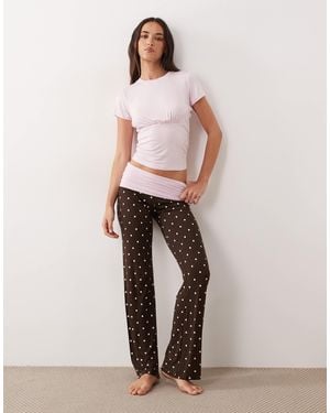 Cotton On – pyjama mit luftigem, weichem t-shirt - Natur