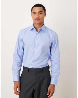 SELECTED Slim Poplin Shirt - Blue