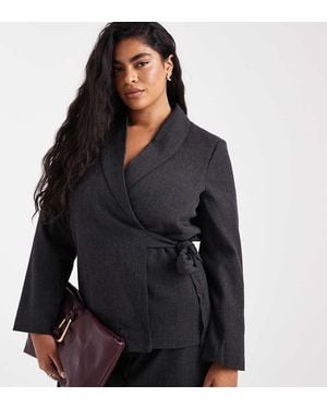 Vero Moda Tailored Tie Side Blazer Co-ord - Black