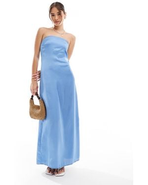 Pieces Vestito Lungo A Fascia - Blu