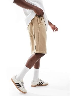 Pull&Bear Jersey Co-Ord Short - White