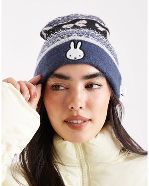 Daisy Street X Miffy Graphic Beanie Hat - Blue