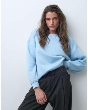 Pieces Oversized Sweatshirt - Blue