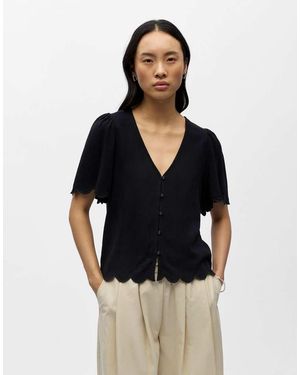 Object Blusa Negra - Azul