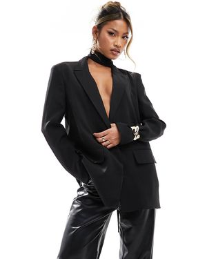 Kaiia Scarf Detail Blazer - Black