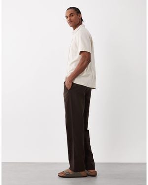 Only & Sons Linen Mix Loose Fit Pants - White