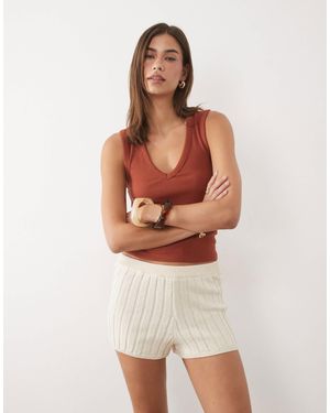 ASOS Crochet Shorts - Brown