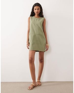 Threadbare Robe courte sans manches en jean - sauge - Vert