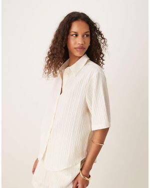 Aware Textured Relaxed Shirt Co-ord - Natural