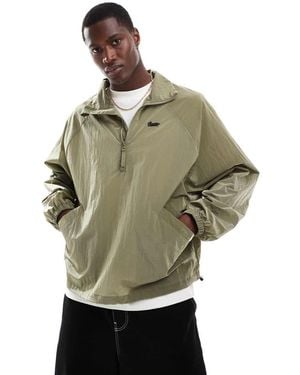 Pull&Bear 1/4 Zip Windbreaker - Green