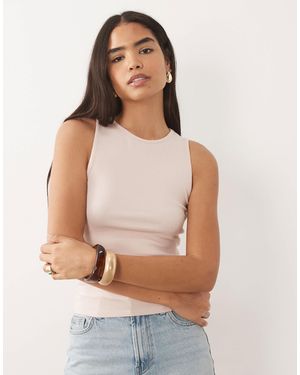 Mango Cotton Mix Tank Top - Pink