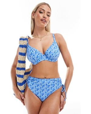 Peek & Beau – größere brust – bikinihose mit blumenmuster - Blau