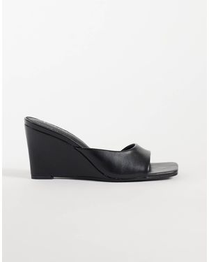 Raid Juniper Heeled Wedge Mules - Black