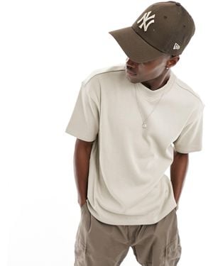 Another Influence Boxy Ribbed T-shirt - Natural