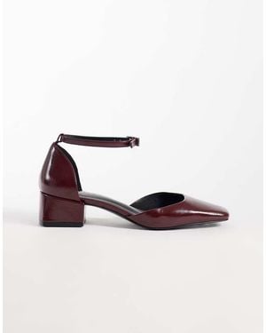 ASOS Sweetie Mid Block Heel Shoes - Red