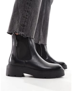 Walk London – gail – chelsea-stiefel aus em leder - Schwarz