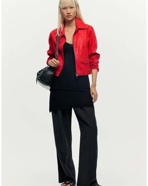 Desigual – jacke aus kunstleder - Rot