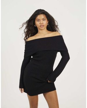 black textured bardot flare long sleeve mini dress Halter Light Blue Lace Appliques Chiffon Ruffle Prom Dress PSK696  Pgmdress