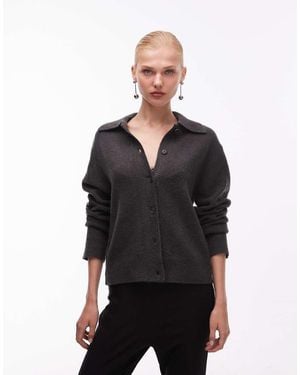 ASOS Compact Boxy Polo Top - Black