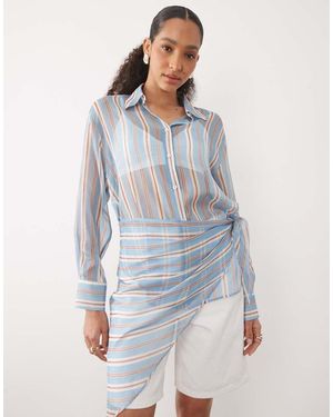 Mango Sheer Shirt - Blue