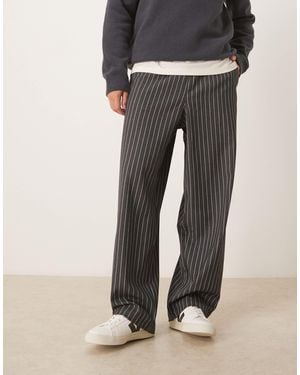 ASOS Loose Straight Pull On Pants - Gray