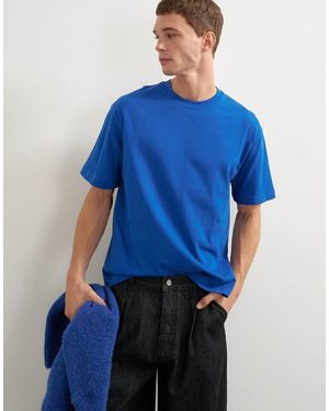 TOPMAN T-Shirt A Vestibilità Comoda Polvere - Blu