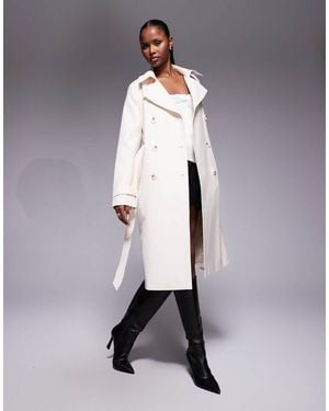 Forever New Gabardina Midi De -Neutro - Gris