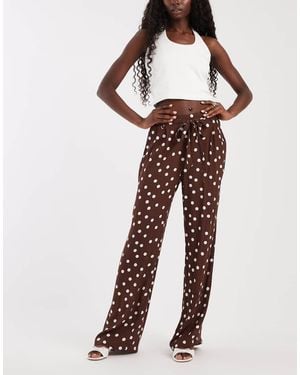 Vero Moda Woven Wide Leg Trousers - Brown