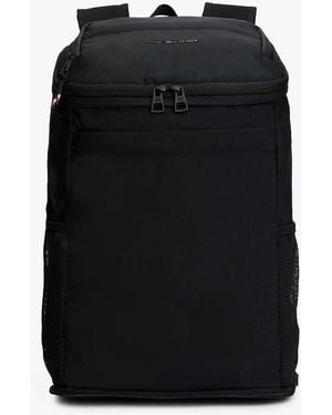Tommy Hilfiger Textile Logo Packable Backpack - Black