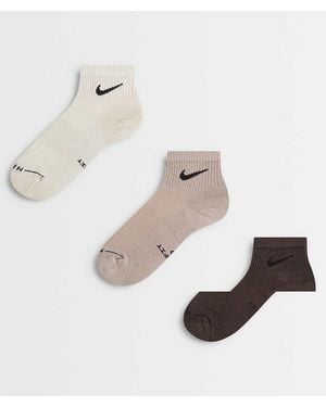 Nike Everyday 3 Pack Ankle Socks - Metallic