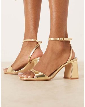 Raid Sandalias Doradas Con Tacón Grueso Cora De -Dorado - Neutro