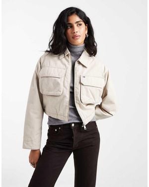 Tommy Hilfiger Cropped Workwear Pocket Jacket - Natural