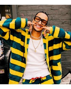 Labelrail X Olibrom Fluffy Zip Up Hoodie - Yellow
