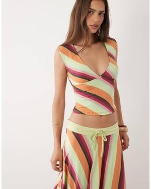 Motel Emberly Plunge Top - Red