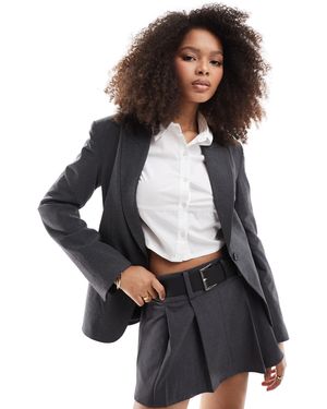 Pull&Bear – taillierter blazer - Schwarz