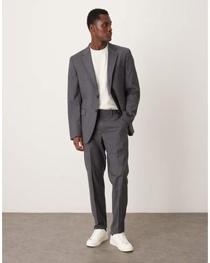Mango Milan Slim Fit Trousers - Grey