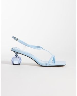 JW PEI Charlotte Strappy Heels With Spherical Heel - White