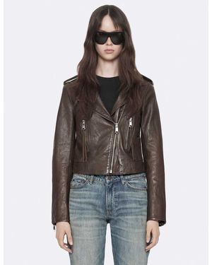 AllSaints Errie Cazadora Biker - Marrón