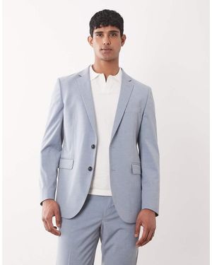 Mango Paris Super Slim Fit Suit Blazer - Blue