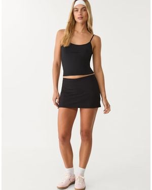 Stradivarius Gonna Pantalone Corta Nera - Nero