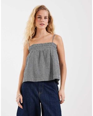 JJXX Seersucker Gingham Top - Blue
